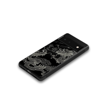 Dragons Black google pixel 6a mobile cover | shockproof glass phone case
