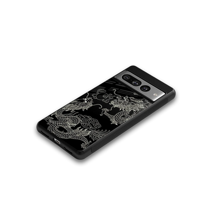 Dragons Black google pixel 7 pro mobile cover | shockproof glass phone case