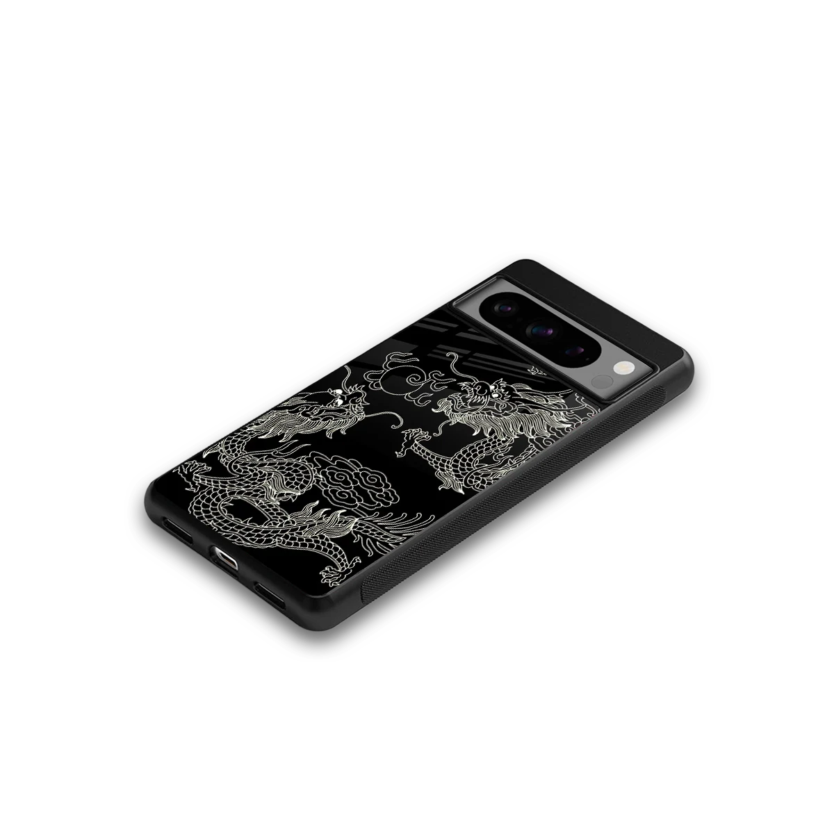 Dragons Black google pixel 8 pro mobile cover | shockproof glass phone case