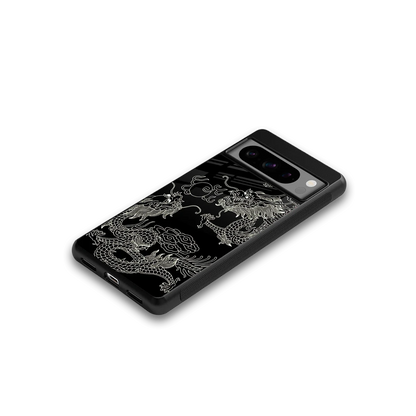 Dragons Black google pixel 8 pro mobile cover | shockproof glass phone case
