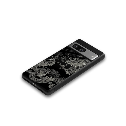 Dragons Black google pixel 8 mobile cover | shockproof glass phone case