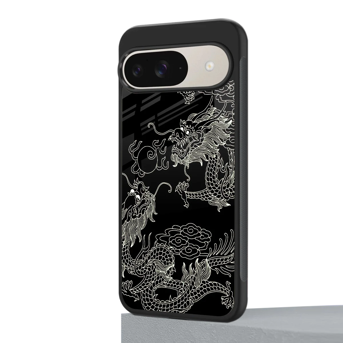 Dragons Black google pixel 9 mobile cover | shockproof glass phone case