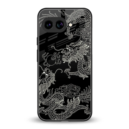 Dragons Black back phone cover | glass case for google pixel 10a