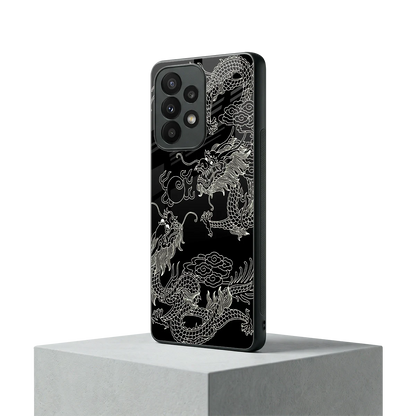 Dragons Black samsung galaxy a23 mobile cover | shockproof glass phone case