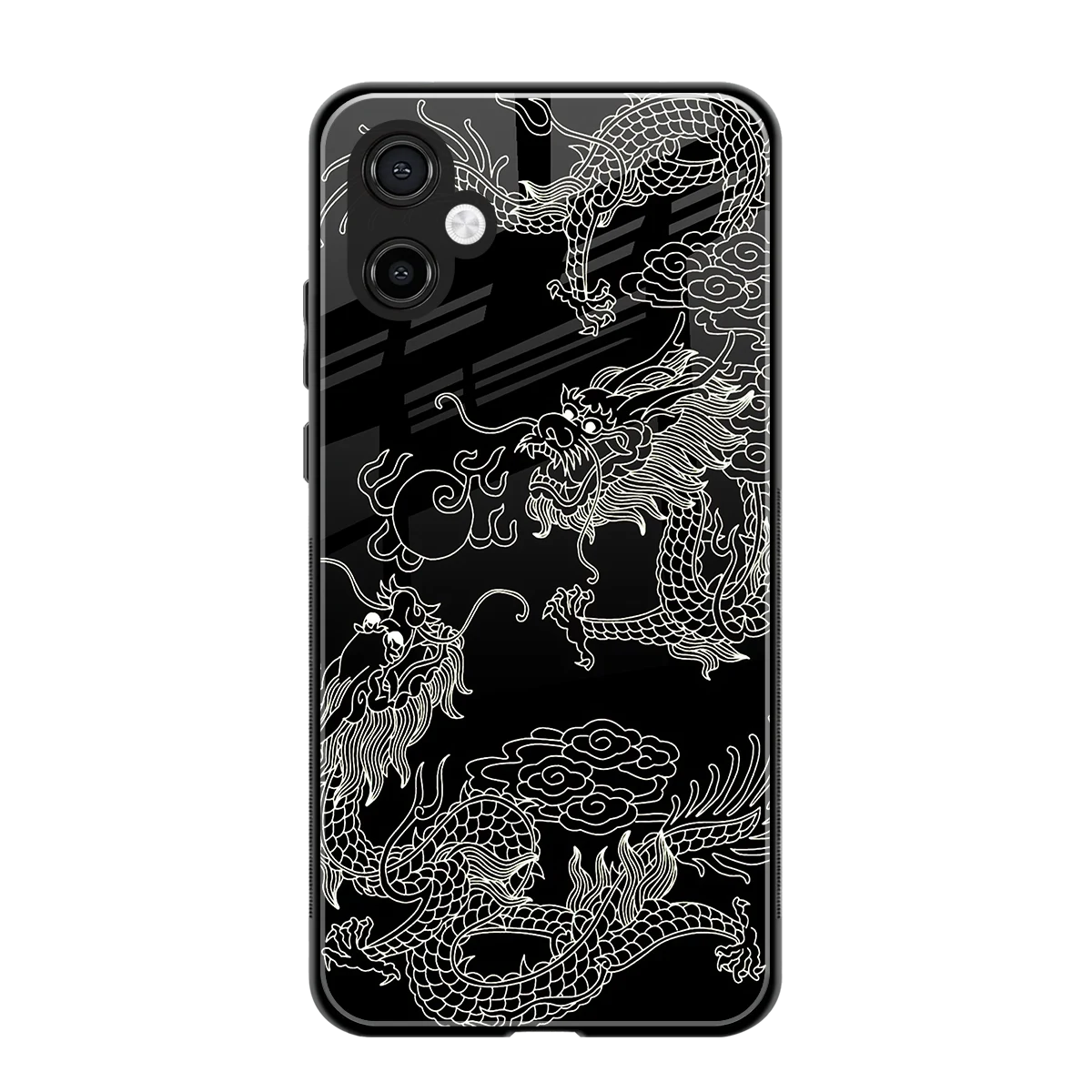Dragons Black back phone cover | glass case for samsung galaxy a06 5g