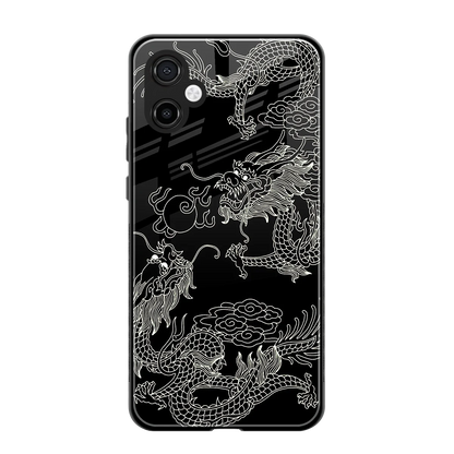 Dragons Black back phone cover | glass case for samsung galaxy a06 5g