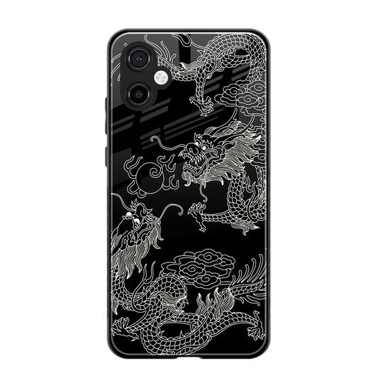 Dragons Black back phone cover | glass case for samsung galaxy a06 5g