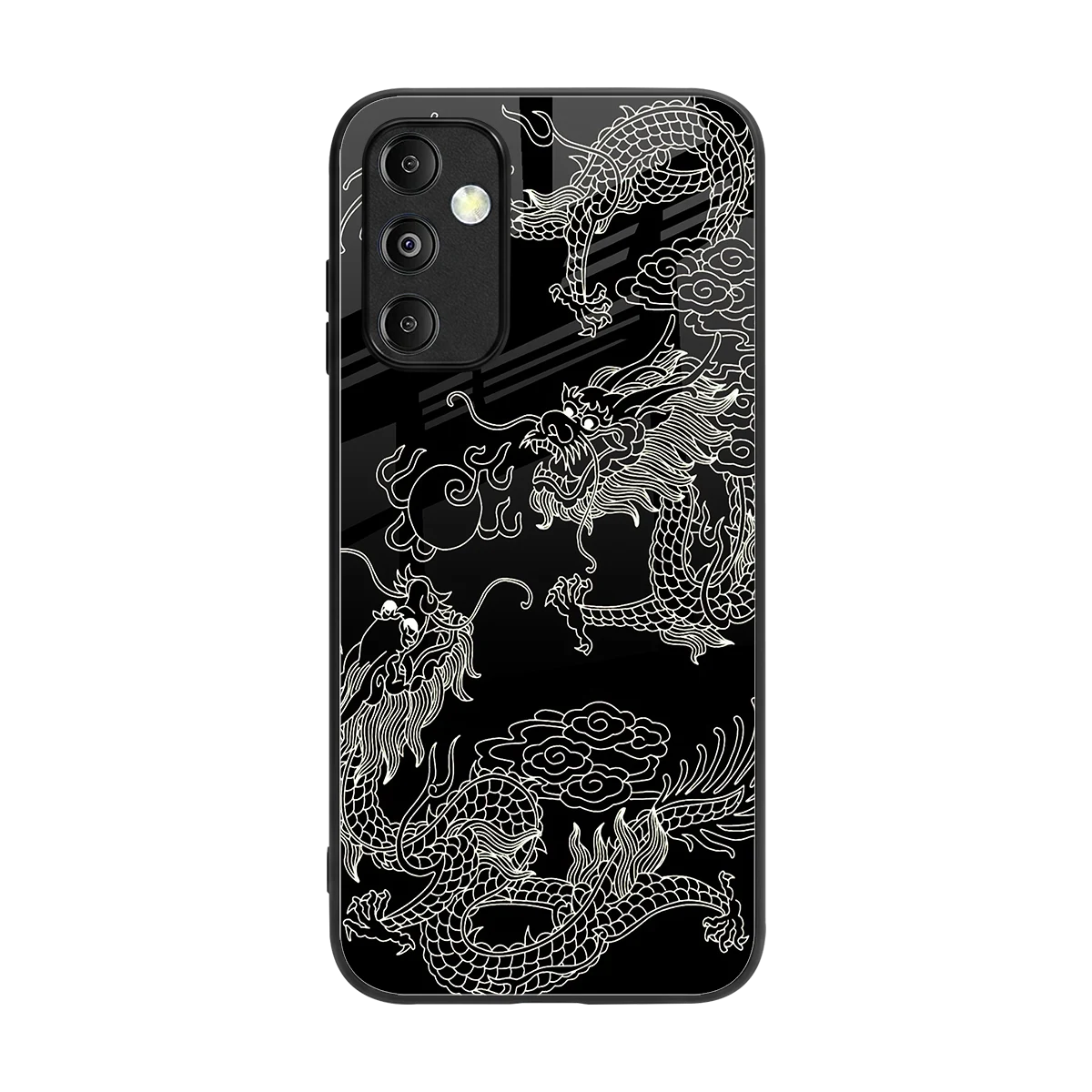 Dragons Black back phone cover | glass case for samsung galaxy m14 5g