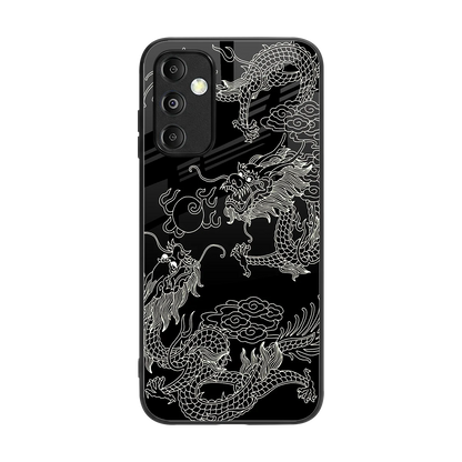 Dragons Black back phone cover | glass case for samsung galaxy m14 5g