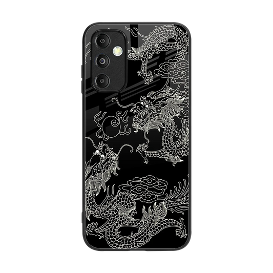 Dragons Black back phone cover | glass case for samsung galaxy m14 5g