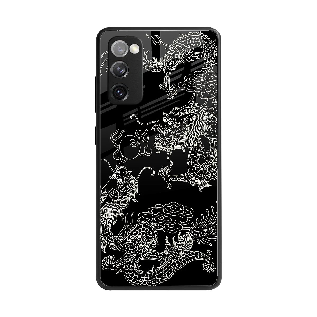 Dragons Black back phone cover | glass case for samsung galaxy s20 fe
