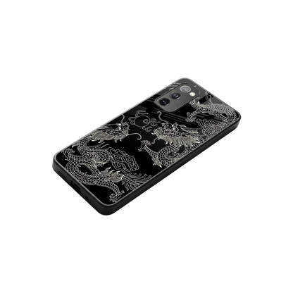 Dragons Black stylish phone case for samsung galaxy s20 fe | glossy glass and slim fit
