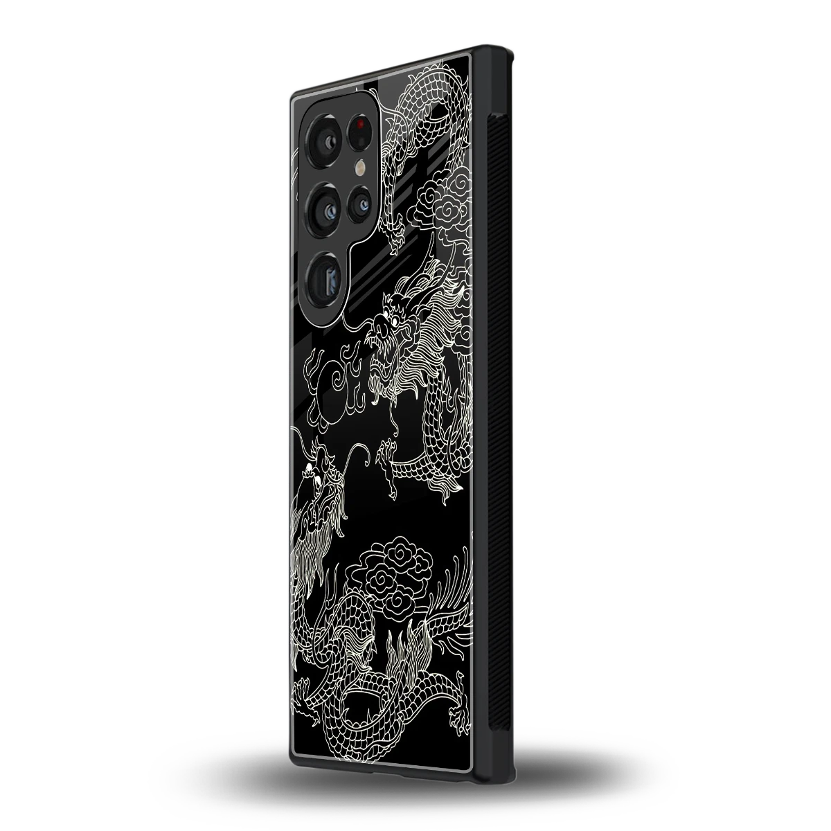 Dragons Black samsung galaxy s23 ultra mobile cover | shockproof glass phone case