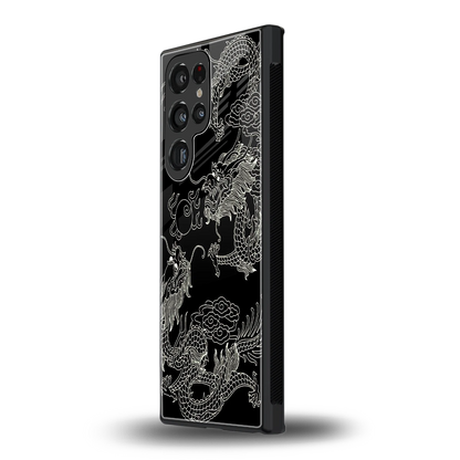 Dragons Black samsung galaxy s23 ultra mobile cover | shockproof glass phone case