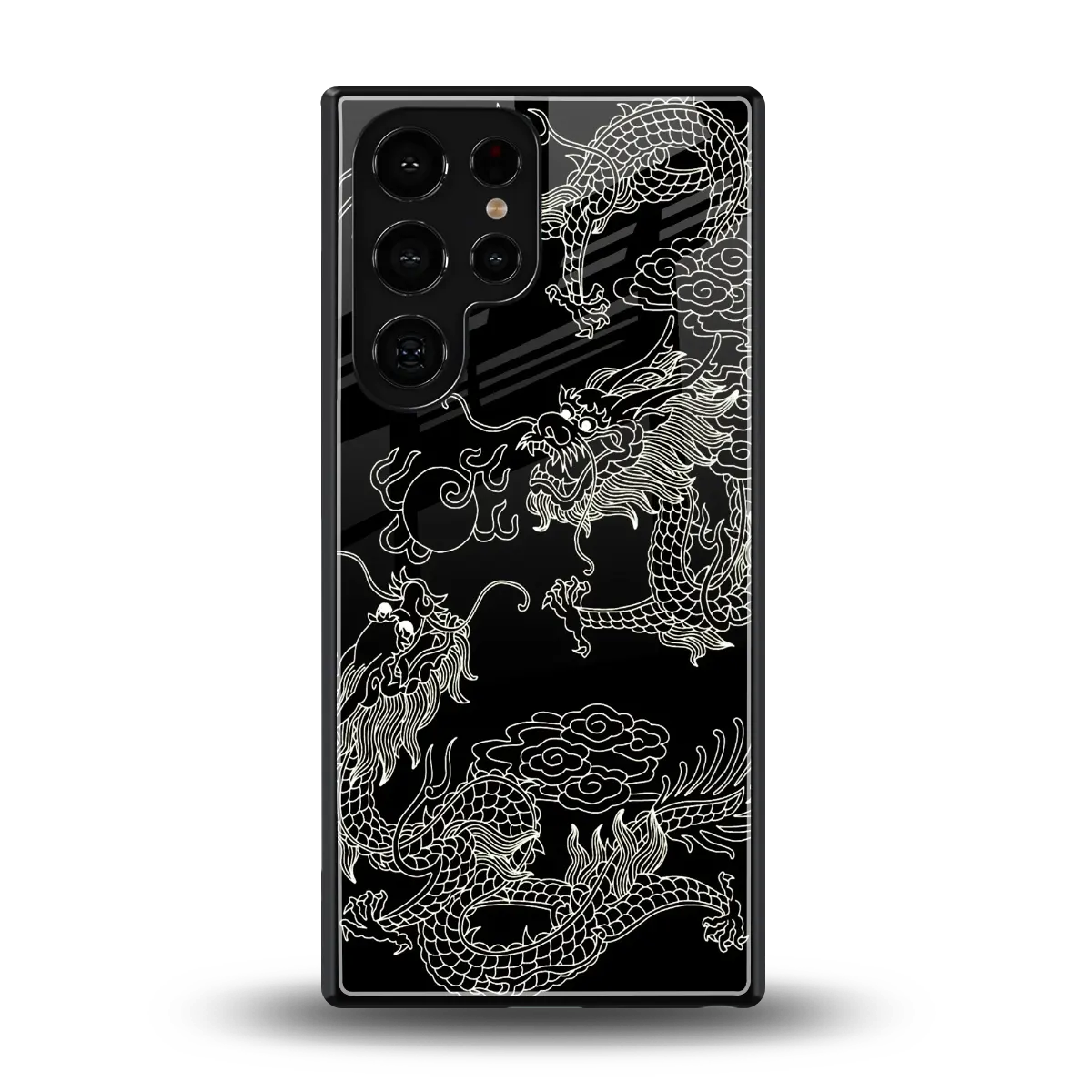 Dragons Black back phone cover | glass case for samsung galaxy s25 ultra
