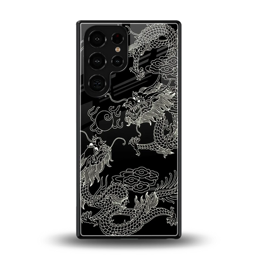 Dragons Black back phone cover | glass case for samsung galaxy s26 ultra