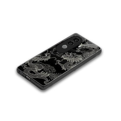 Dragons Black stylish phone case for vivo v40e | glossy glass and slim fit