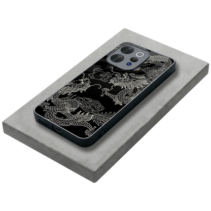 Dragons Black stylish phone case for vivo v70 elite | glossy glass and slim fit