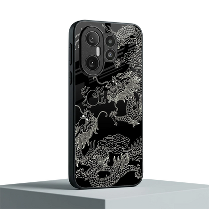Dragons Black vivo x200 fe mobile cover | shockproof glass phone case