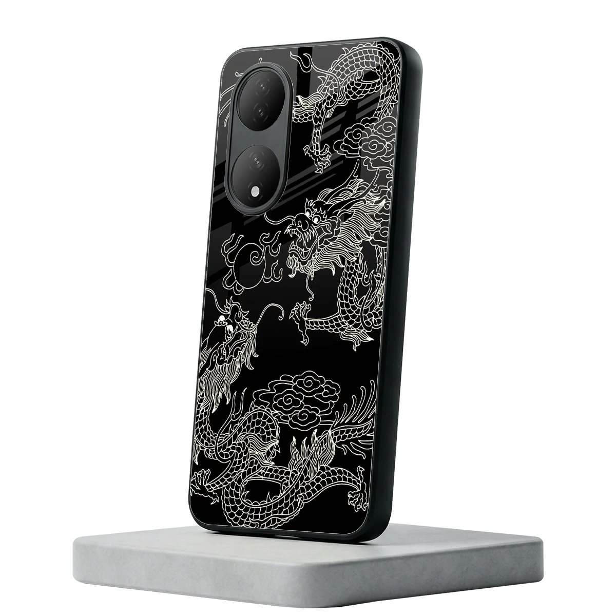 Dragons Black Vivo-y100 mobile cover | shockproof glass phone case