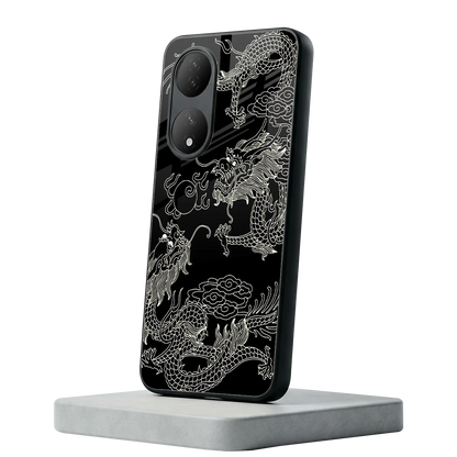 Dragons Black Vivo-y100 mobile cover | shockproof glass phone case