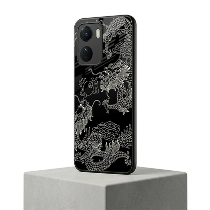 Dragons Black vivo y16 mobile cover | shockproof glass phone case