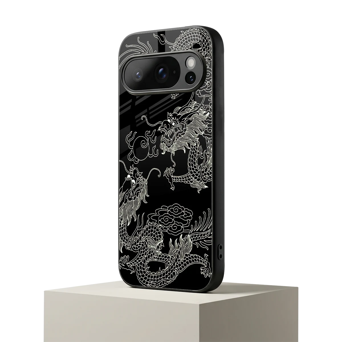 Dragons Black google pixel 10 pro mobile cover | shockproof glass phone case