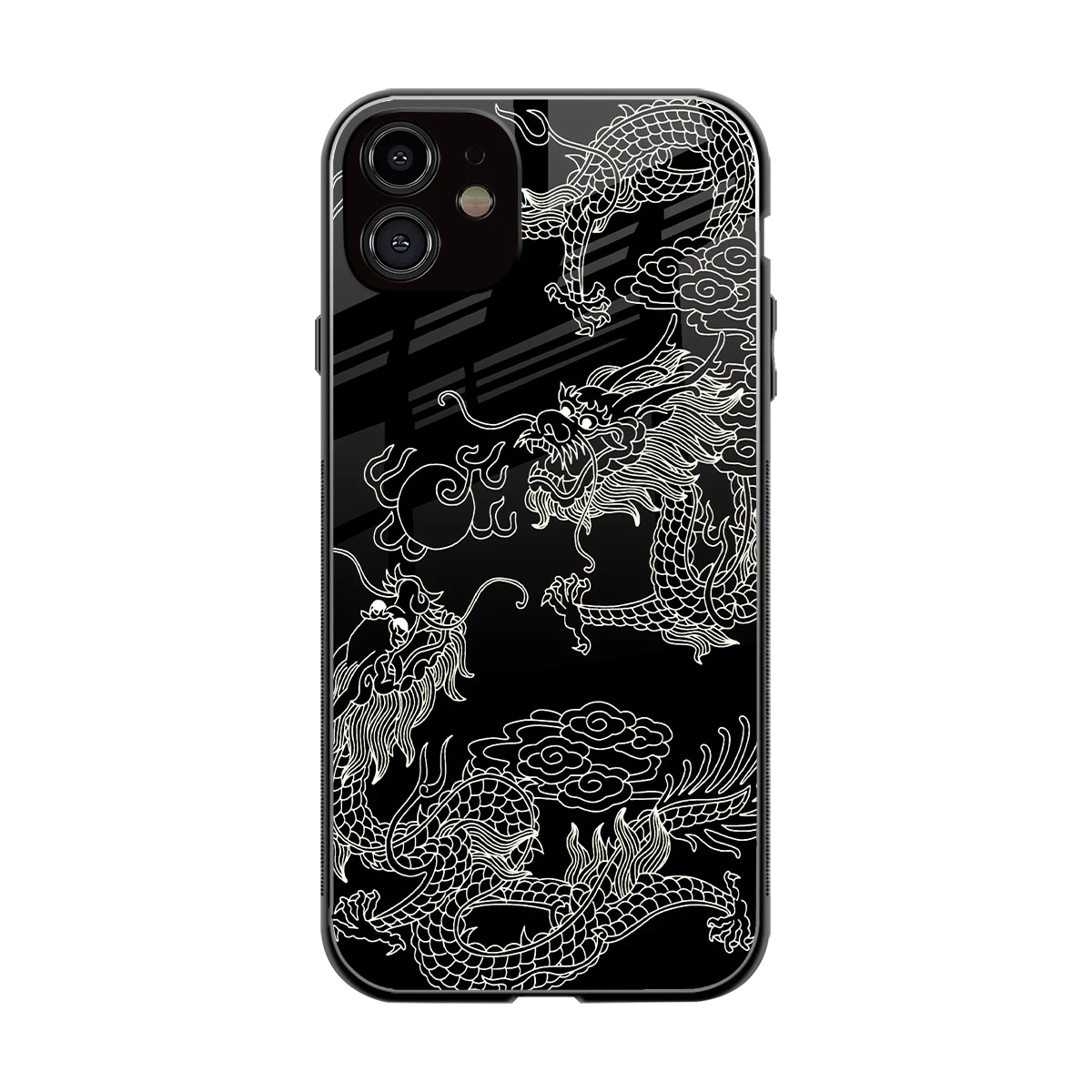 Dragons Black back phone cover | glass case for iphone 11