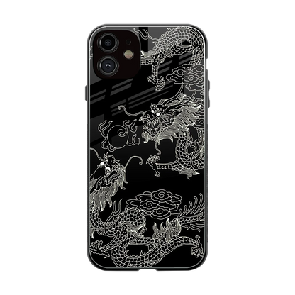 Dragons Black back phone cover | glass case for iphone 11