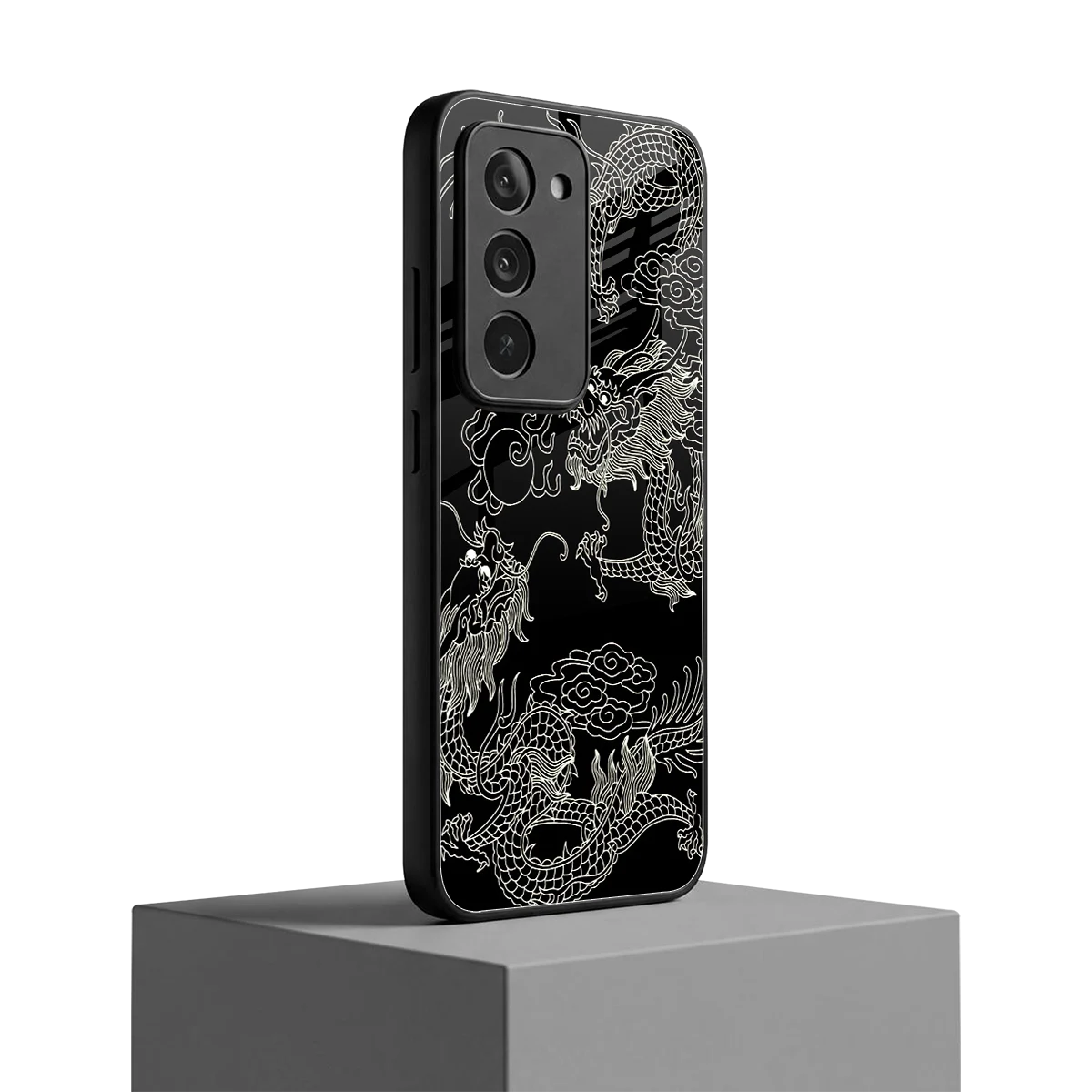 Dragons Black redmi 15 5g mobile cover | shockproof glass phone case