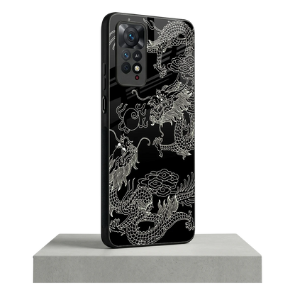 Dragons Black redmi note 11 pro mobile cover | shockproof glass phone case