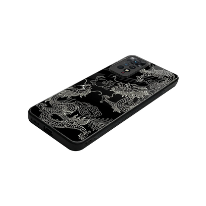 Dragons Black stylish phone case for redmi note 11 pro | glossy glass and slim fit