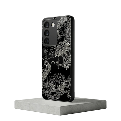 Dragons Black vivo y200 5g mobile cover | shockproof glass phone case