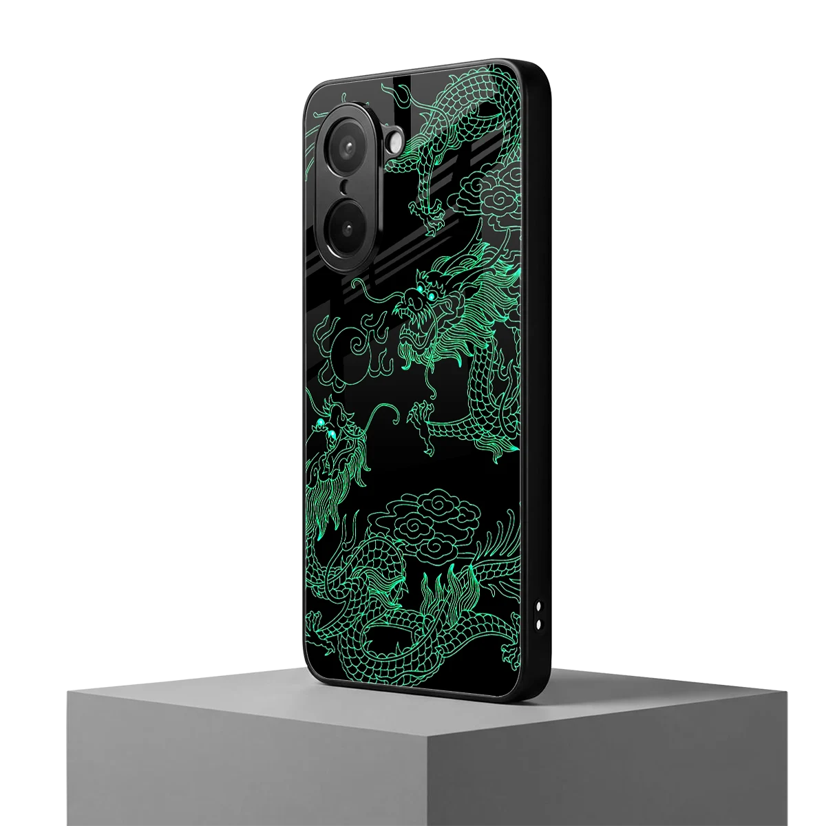 Dragons Green oneplus nord ce5 5g mobile cover | shockproof glass phone case