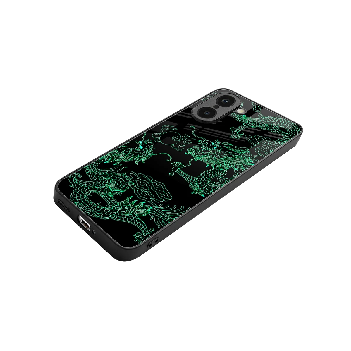 Dragons Green stylish phone case for oneplus nord ce5 5g | glossy glass and slim fit