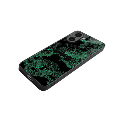 Dragons Green stylish phone case for oneplus nord ce5 5g | glossy glass and slim fit