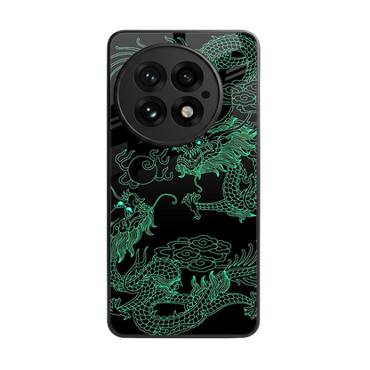 Dragons Green back phone cover | glass case for oneplus 13
