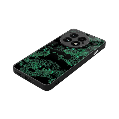 Dragons Green stylish phone case for oneplus 13 | glossy glass and slim fit