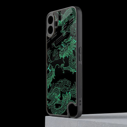 Dragons Green cmf nothing phone 1 mobile cover | shockproof glass phone case