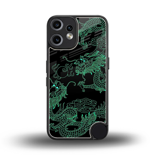 Dragons Green back phone cover | glass case for cmf nothing phone 2 pro