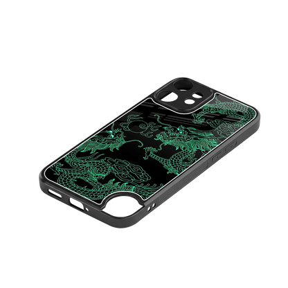 Dragons Green stylish phone case for cmf nothing phone 2 pro | glossy glass and slim fit