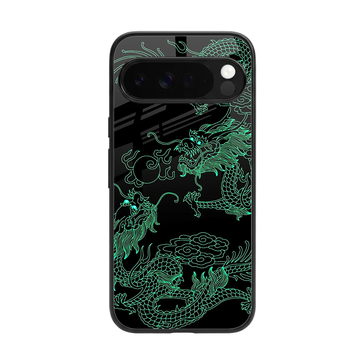 Dragons Green back phone cover | glass case for google pixel 10 pro xl