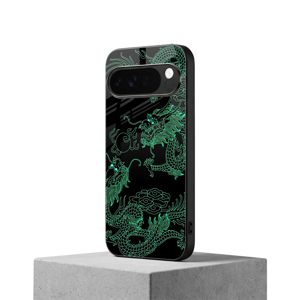 Dragons Green google pixel 10 pro xl mobile cover | shockproof glass phone case