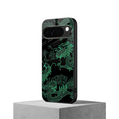 Dragons Green google pixel 10 pro xl mobile cover | shockproof glass phone case