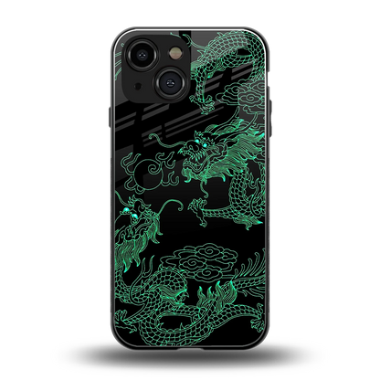 Dragons Green back phone cover | glass case for iphone 12 mini