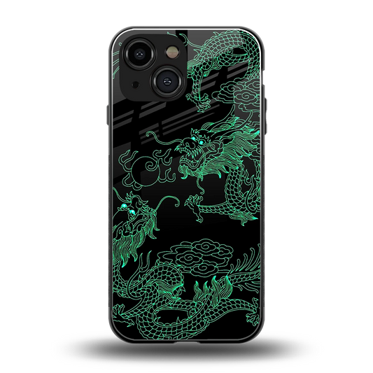Dragons Green back phone cover | glass case for iphone 12 mini