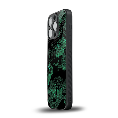 Dragons Green iphone 13 pro mobile cover | shockproof glass phone case