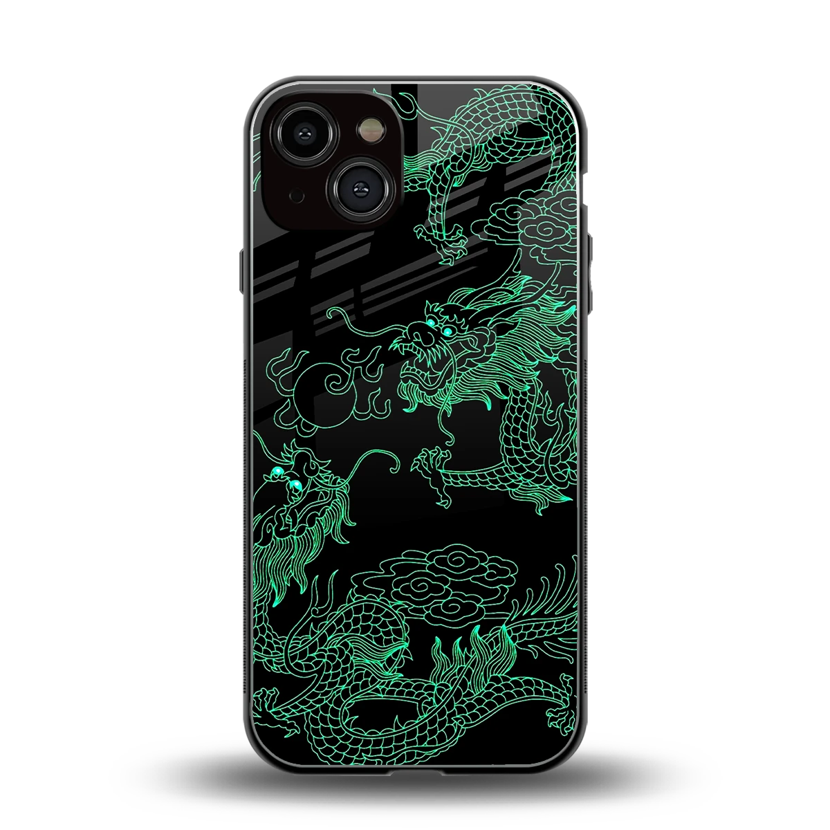 Dragons Green back phone cover | glass case for iphone 14