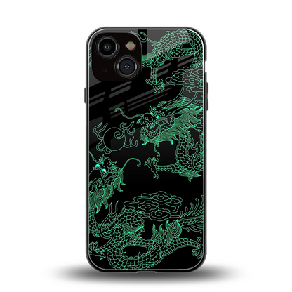 Dragons Green back phone cover | glass case for iphone 14