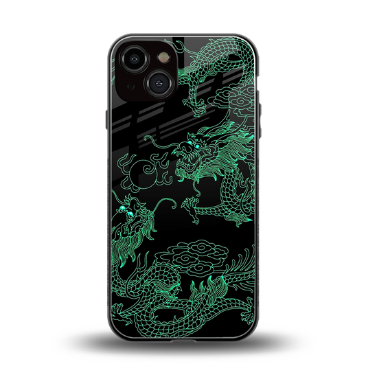 Dragons Green back phone cover | glass case for iphone 14